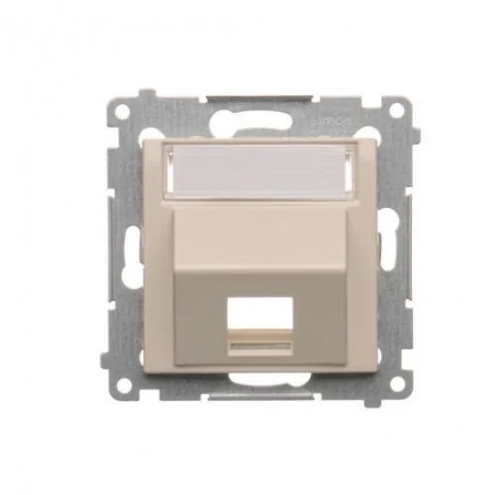 Pokrywy-do-gniazd - pokrywa gniazd teleinformatycznych na keystone skośna pojedyncza z polem opisowym kremowy dkp1s.01/41 simonm 54 