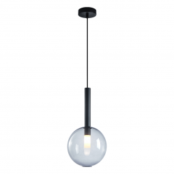 Lampy-sufitowe - ml0329 szklane oświetlenie wiszące czarne 1xg9 niko black eko-light