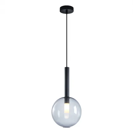 Lampy-sufitowe - ml0329 szklane oświetlenie wiszące czarne 1xg9 niko black eko-light 