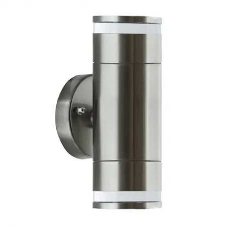 Kinkiety-zewnetrzne - oprawa ścienna hermetyczna matowy chrom 2xgu10 35w ip54 taras wll 2xgu10 inox 03570 ideus 
