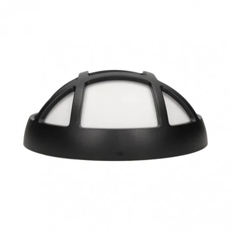 Oprawy-hermetyczne-led - or-op-6022lpmp3 okrągła lampa ogrodowa led 8w z ciepłym światłem 3000k ip54 z ozdobną czarną kratką rubin led orno 