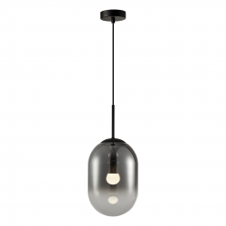 Lampy-sufitowe - ml0323 lampa wisząca czarna szklana 1xe14 fi 240 alias black eko-light
