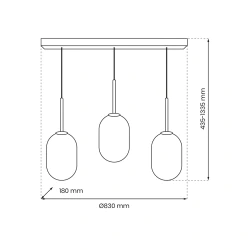 Lampy-sufitowe - ml0316 złote oświetlenie listwa 83cm na 3 żarówki e14 alias gold eko-light 