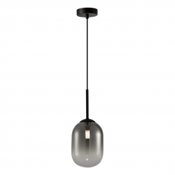 Lampy-sufitowe - ml0322 czarna lampa wisząca szklana 1xe14 fi 120 alias black eko-light