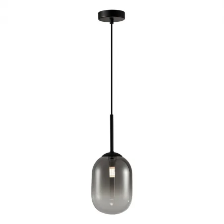 Lampy-sufitowe - ml0322 czarna lampa wisząca szklana 1xe14 fi 120 alias black eko-light 
