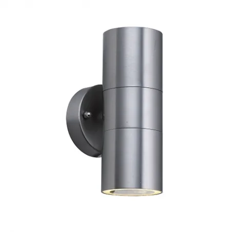 Kinkiety-zewnetrzne - nowoczesny kinkiet zewnętrzny matowy chrom 2x35w 2x500lm manolya-2 hl266 01178 ideus 