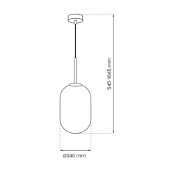 Lampy-sufitowe - ml0318 złota lampa wisząca szklana fi 240 1xe14 alias gold eko-light 