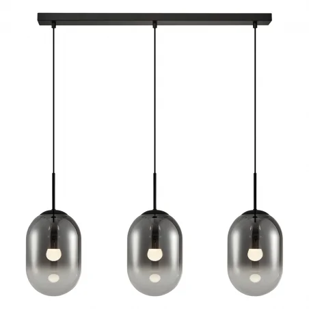 Lampy-sufitowe - ml0321 czarne oświetlenie wiszące - listwa 83cm 3xe14 alias black eko-light 