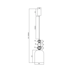 Oswietlenie-sufitowe - ml0358 lampa wisząca szklana kolorowa led 12w arte eko-light 