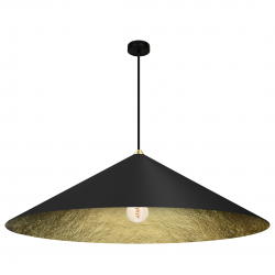 Lampy-sufitowe - mlp0647 oświetlenie wiszące ø90cm czarno-złote 1xe27 fuji eko-light 