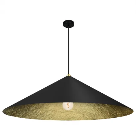 Lampy-sufitowe - mlp0647 oświetlenie wiszące ø90cm czarno-złote 1xe27 fuji eko-light 