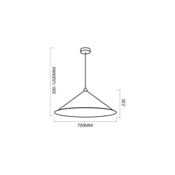 Lampy-sufitowe - mlp0646 lampa wisząca okrągła ø70cm czarno-złota 1xe27 fuji eko-light 