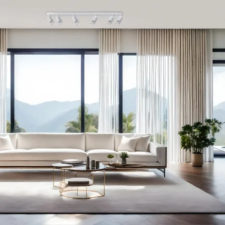 Lampy-sufitowe - ml0307 biała lampa sufitowa listwa 119,5cm 6xgu10 vertical eko-light 