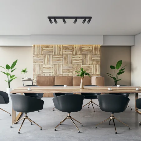 Lampy-sufitowe - ml0297 spot oświetleniowy czarny na 6 żarówek gu10 vertical eko-light 