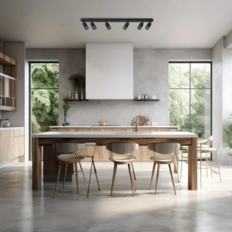 Lampy-sufitowe - ml0297 spot oświetleniowy czarny na 6 żarówek gu10 vertical eko-light 