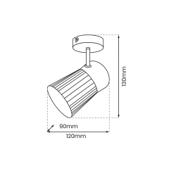 Kinkiety - ml9970 czarna lampa ścienno-sufitowa 1xe14 best black  eko-light 