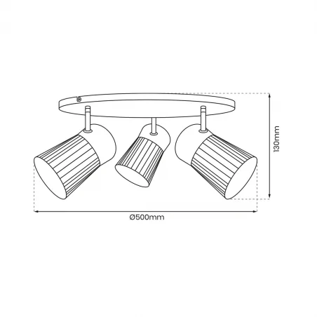 Lampy-sufitowe - ml9977 złoty spot oświetleniowy okrągły 20cm 3xe14 best eko-light 