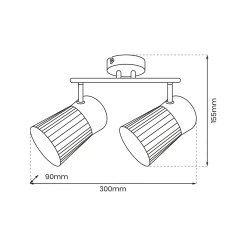 Lampy-sufitowe - ml9971 lampa sufitowa czarna listwa 30cm 1xe14 best eko-light 