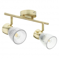 Lampy-sufitowe - ml9975 spot oświetleniowy złoty listwa 30cm 2xe14 best eko-light