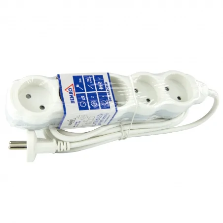Przedluzacze-elektryczne - przedłużacz pięciokrotny 5m b/u b04-na5gb5m bemko 