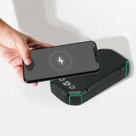 Baterie - powerbank o dużej pojemności 30000mah z latarką z ładowaniem solarnym i bezprzewodowym vt-33333 v-tac 