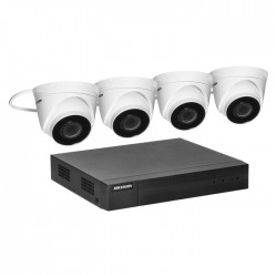 Wideodomofony - zestaw monitoringu z 4 kamerami kopułkowymi oraz 4-kanałowym rejestratorem 4mpx ip67 ir ipkit-t4-4ch hikvision