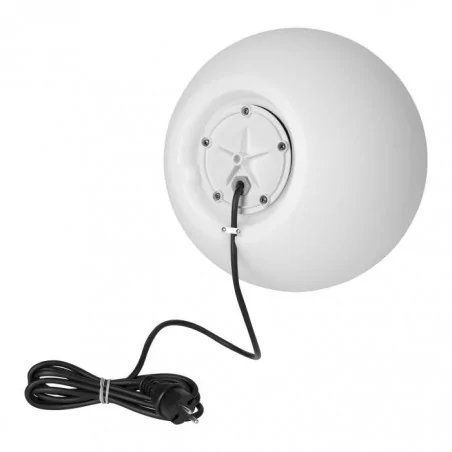 Lampy-kule-ogrodowe - kula ogrodowa 30cm biała 1xe27 ip44 luna s ad-op-6298we27zm orno 