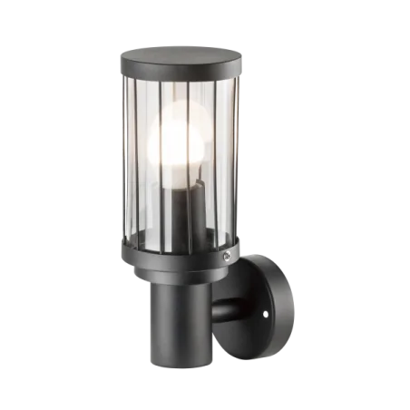 Kinkiety-zewnetrzne - kinkiet dekoracyjny zewnętrzny czarny 10w e27 ip44 312303 fiord polux 