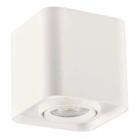 Oprawy-sufitowe - oprawa sufitowa natynkowa kwadratowa biały/złoty gu10 xeno 325402 polux-goldlux 