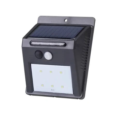 Kinkiety-solarne - swl-1 tania lampa zewnętrzna ścienna solarna z czujnikiem ruchu i zmierzchu 6500k rum lux 