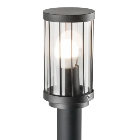 Slupki-ogrodowe - lampa stojąca słupek ogrodowy czarny 50cm e27 10w ip44 312310 fiord polux 