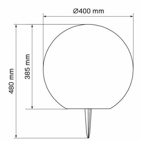 Lampy-kule-ogrodowe - lampa solarna do ogrodu kula o średnicy 40cm na pilota z kolorowym światłem polux-goldlux 