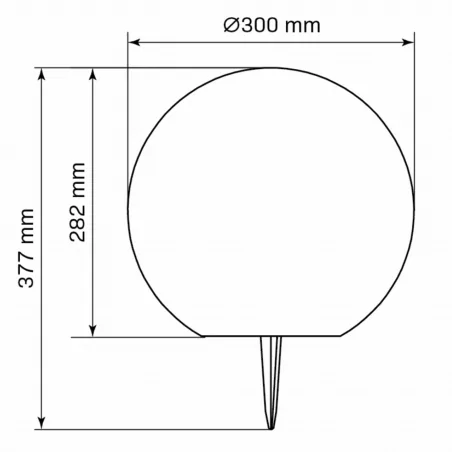 Lampy-kule-ogrodowe - lampa ogrodowa kula solarna led 30cm na pilota z kolorową i ciepłą goldlux 