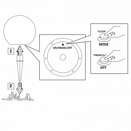 Lampy-kule-ogrodowe - lampa ogrodowa kula solarna led 30cm na pilota z kolorową i ciepłą goldlux 