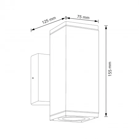 Kinkiety-ogrodowe - 323248 kinkiet elewacyjny ogrodowy 2xgu10 czarny morris goldlux 