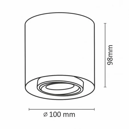 Oprawy-sufitowe - okrągła oprawa natynkowa biało-złota tuba gu10 xeno 325389 polux-goldlux 