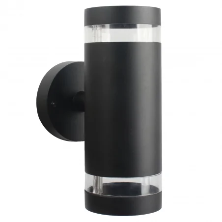 Kinkiety-ogrodowe - 323996 dwustronny kinkiet elewacyjny 2xgu10 czarny rino goldlux 