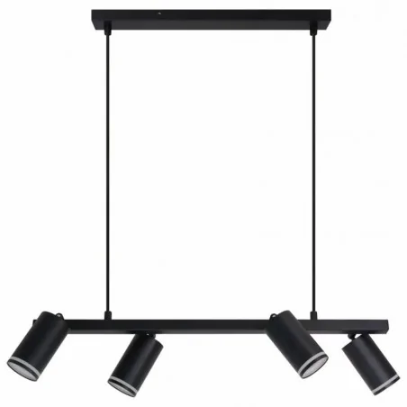 Lampy-sufitowe - lampa wisząca sufitowa poczwórna w kolorze czarnym 4xgu10 paris 325358 polux 