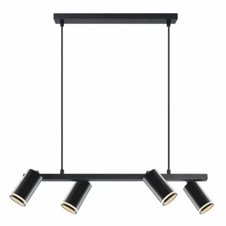 Lampy-sufitowe - lampa wisząca sufitowa poczwórna w kolorze czarnym 4xgu10 paris 325358 polux 