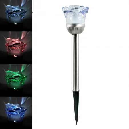 Lampy-solarne - 312198 lampka solarna róża rgb rose goldlux 