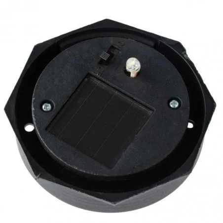 Lampy-solarne - lampka solarna ogrodowa led kula 10cm wbijana w ziemię na czarnej nóżce atris lumiled 