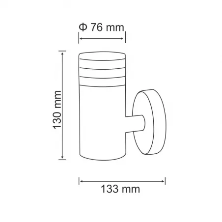 Kinkiety-ogrodowe - 300492 ogrodowy kinkiet elewacyjny chrom led 6,5w 6000k crystal goldlux 