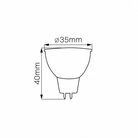 Gwint-trzonek-gu10 - żarówka led mr11 zimna 12vdc 2,2w 6500k 325204 polux-goldlux 