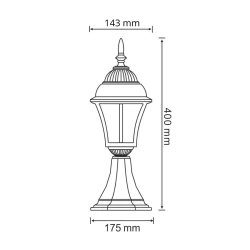 Lampy-ogrodowe-stojace - 304902 lampa ogrodowa stojąca e27 wiśnia 40cm paris 2 goldlux 