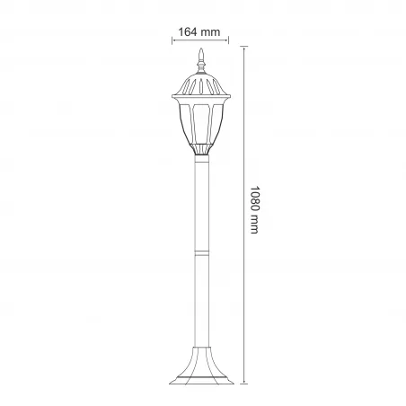 Lampy-ogrodowe-stojace - 302595 lampa ogrodowa stojąca 108cm e27 patynowa florencja goldlux 