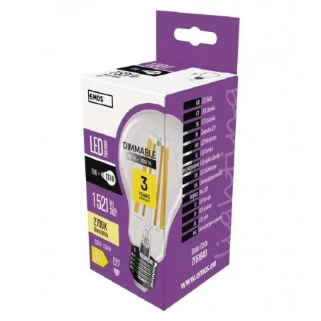 Gwint-trzonek-e27 - żarówka led filament a60 e27 11w 1521 lm ciepła biel zf5164d emos 