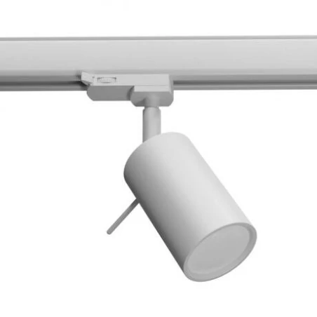 Oswietlenie-szynowe - myl.00047 lampa na szynę biała z żarówką gu10 7w 3000k ciepłe światło 510lm ring 