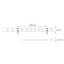 Tasmy-led - zestaw 2-metrowa taśma led 9w z zasilaczem+włącznik ip65 neutralna 4000k 324177 polux-goldlux 