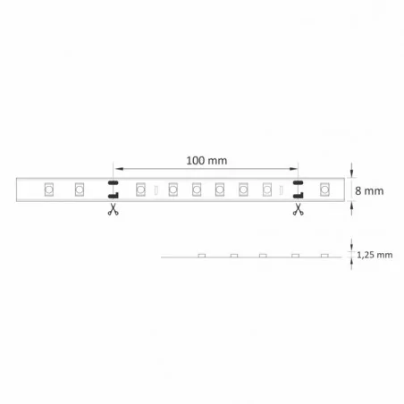 Tasmy-led - taśma led 2m 9w + zasilacz z włącznikiem zestaw ip20 4000k 324160 polux-goldlux 