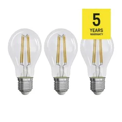 Gwint-trzonek-e27 - żarówki led filament a60 3xe27 5w 1060lm ciepła biel zf5157.3 emos 